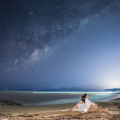 スマイルケアンズが撮影した「ケアンズの星空ビーチフォト」の写真