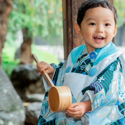 かわもとえつこが出張撮影した子モデル, 適応, 顔などが写った「七五三」の家族写真