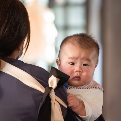 山下　剛が出張撮影した「お宮参り撮影」の家族写真