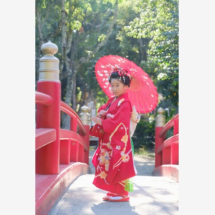 高夏写真店が出張撮影した「七五三の撮影」の家族写真