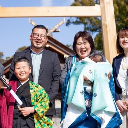 中井企画が出張撮影した「お宮参り/ご自宅での家族写真」の家族写真