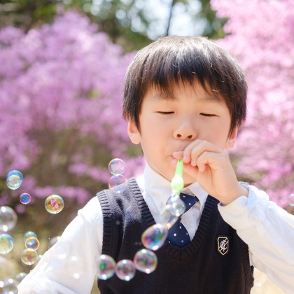 高夏写真店が出張撮影した「卒園・入学記念の写真」の家族写真