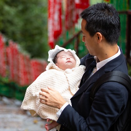 T.Matsumuraが出張撮影した日枝神社, ひえ神社, 日本の建築などが写った「お宮参り＠日枝神社」の家族写真