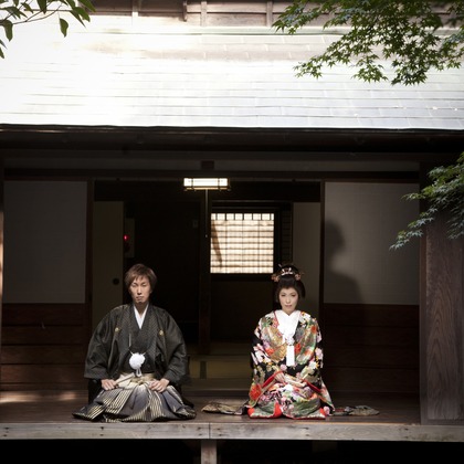 Photo of outdoor shooting in kimono taken by Luce photo studio