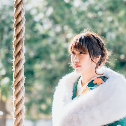 遥南　碧が出張撮影した振袖, 成人式, 人間の髪の色が写った店舗/オフィス/サロン撮影の写真