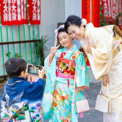 Kan Suzuki  photographyが出張撮影した家族写真, 七五三, 衣類が写った七五三フォトの写真