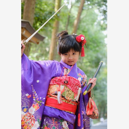 高夏写真店が出張撮影した「七五三の撮影」の家族写真