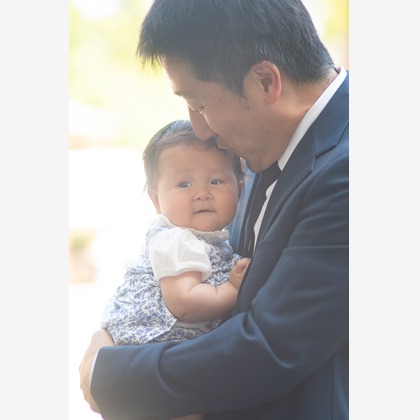 黒沢　茂が出張撮影した衣類, 着物, 衣装/コスチュームが写ったお宮参りの写真