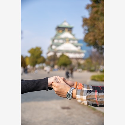 takumatravelが出張撮影したフード, 大阪城公園, 家族旅行が写った旅行先の記念撮影の写真