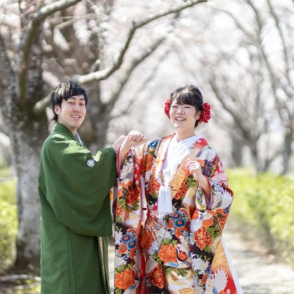 Photo of Kyoto　Prewedding photo with cherryblossom taken by saruco(Hisashi Iwasaki)