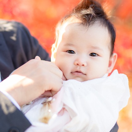 あかすたが出張撮影した「お宮参り」の家族写真