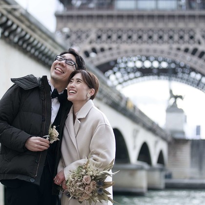 Photo of Photo-wedding in Paris - fall version taken by Petite Nao Photography