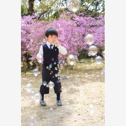 高夏写真店が出張撮影した「卒園・入学記念の写真」の家族写真