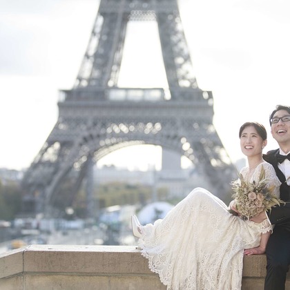 Photo of Photo-wedding in Paris - fall version taken by Petite Nao Photography