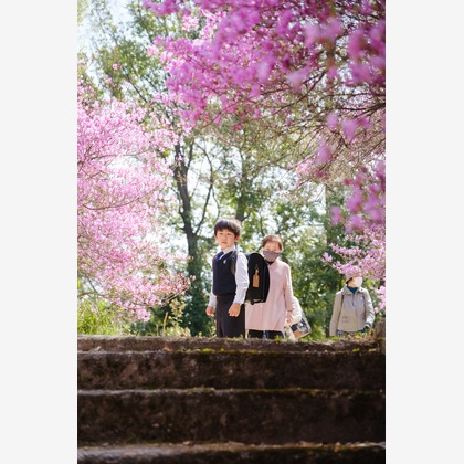 高夏写真店が出張撮影した「卒園・入学記念の写真」の家族写真