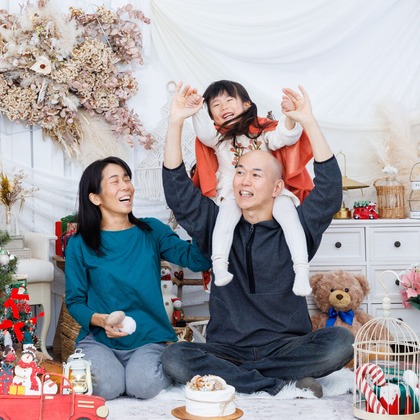 ちずカメラが出張撮影した「クリスマス」の家族写真