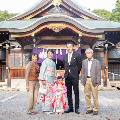 合同会社優希photoが出張撮影した「七五三写真」の家族写真