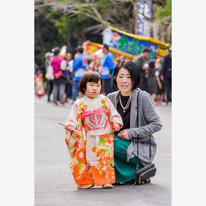 waka photoが出張撮影した自然の中の人々, 植物学, 植物が写った七五三フォトの写真