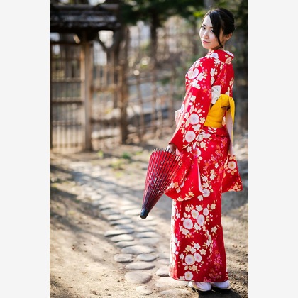 APKが出張撮影した柔道, Jujutsu, カンフーなどが写った「カジュアル着物で桜ロケーション撮影　2019年4月」の家族写真