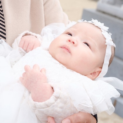 高夏写真店が出張撮影した「お宮参りの撮影」の家族写真