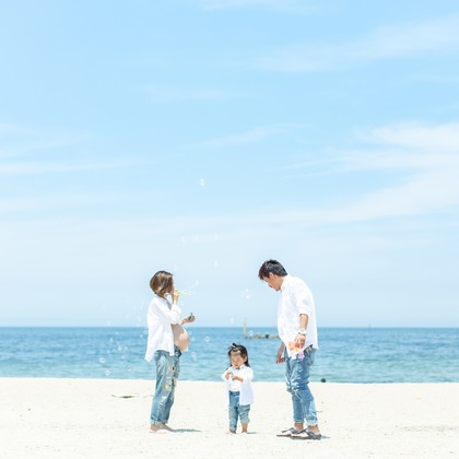 米田　卓也が出張撮影した肌, 乳児, ピンクが写ったマタニティフォトの写真