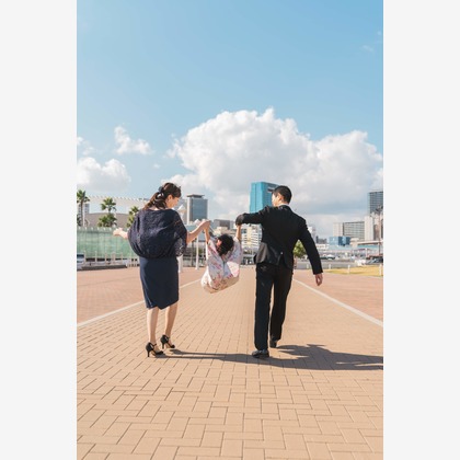 ツムグラフィーが出張撮影した家族写真, 七五三, 衣類が写ったエンゲージメントフォトの写真