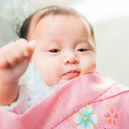 山下　剛が出張撮影した「お宮参り撮影」の家族写真