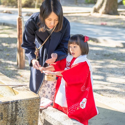 中村雅樹が出張撮影したジェスチャー, 記念写真, お宮参りが写った七五三フォトの写真