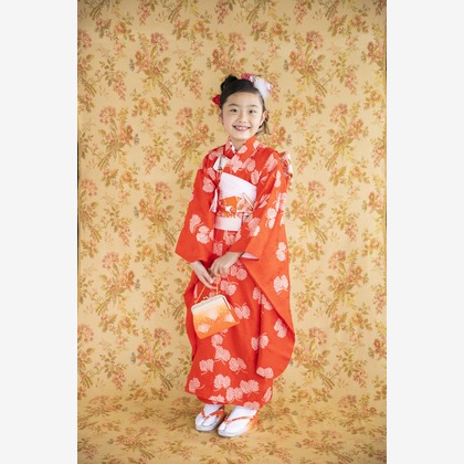 Hamuこども写真館が出張撮影した罰金, 植木鉢, Shimadaなどが写った「Hamuこども写真館」の家族写真