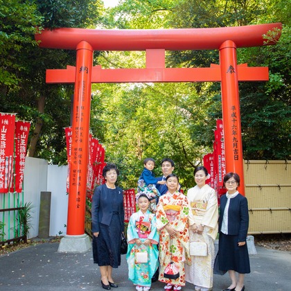 Kan Suzuki  photographyが出張撮影した家族写真, 七五三, 衣類が写った七五三フォトの写真