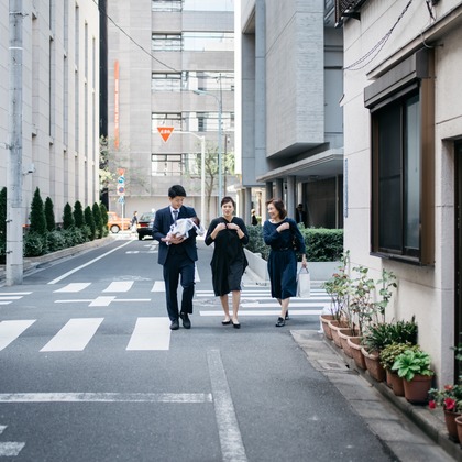 植村由理が出張撮影した「お宮参り　＠水天宮」の家族写真