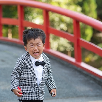 スタジオファンタスが出張撮影した家族旅行, 子供たち, 顎が写った七五三フォトの写真