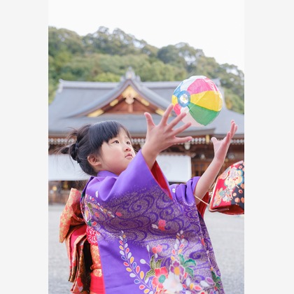 高夏写真店が出張撮影した「七五三の撮影」の家族写真