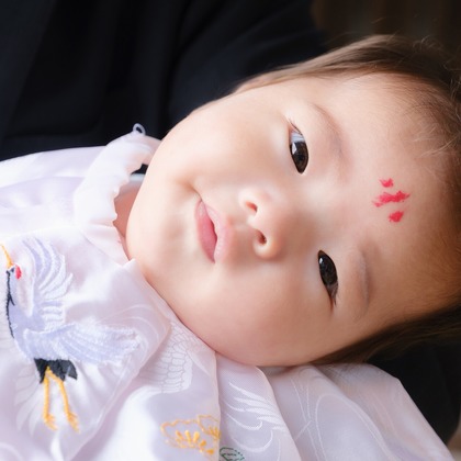 高夏写真店が撮影した家族写真の出張撮影/お宮参りの写真