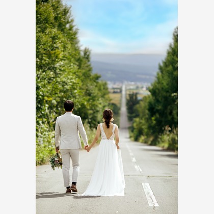 Photo of Furano/Biei location photo wedding taken by uno e creative act.