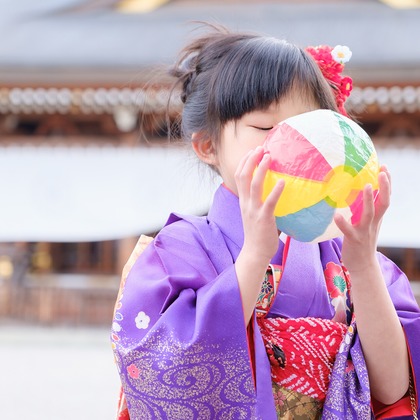 高夏写真店が出張撮影した「七五三の撮影」の家族写真