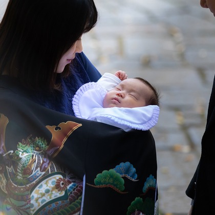 Minminが出張撮影した家族写真(キッズ,ベビーフォト)が写ったお宮参りの写真