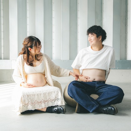 橋本くるみが出張撮影したジョイント, ショルダー, 繊維が写ったマタニティフォトの写真
