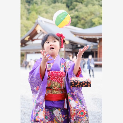 高夏写真店が出張撮影した「七五三の撮影」の家族写真