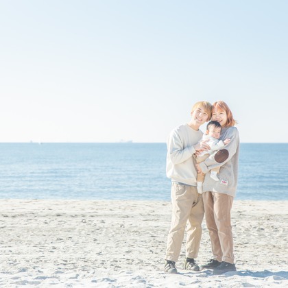 今泉秀樹が出張撮影した「稲毛海岸」の家族写真