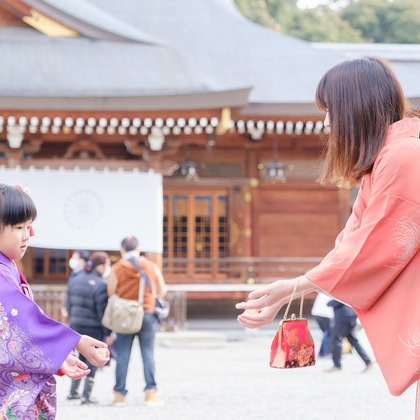 高夏写真店が出張撮影した「七五三の撮影」の家族写真