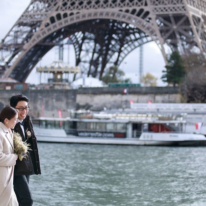 Photo of Photo-wedding in Paris - fall version taken by Petite Nao Photography