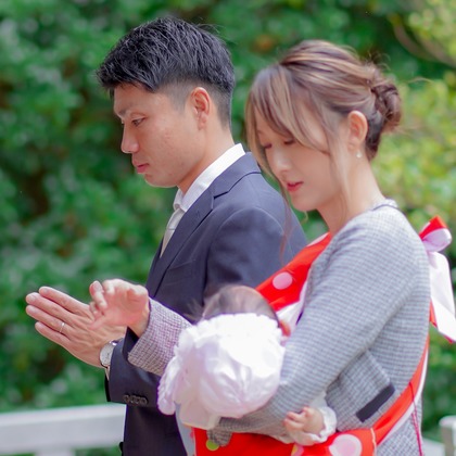 合同会社Joy Stormが出張撮影した「お宮参り撮影」の家族写真